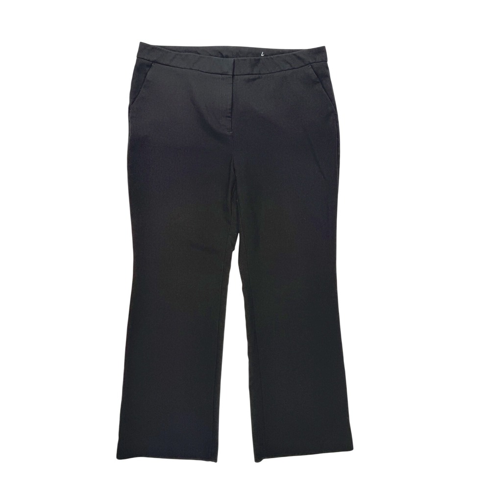Chicos Straight Leg Trousers Women 16R 3R Black‎ Excellent Stretch Work Pants